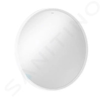Hansgrohe Xarita S - Zrcadlo s LED osvětlením a vyhříváním, průměr 70 cm, IR senzor, matná bílá 54991700