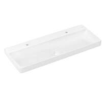 Hansgrohe Xelu Q - Dvojumyvadlo, 120x48 cm, bez přepadu, 2 otvory pro baterii, bílá 60322450