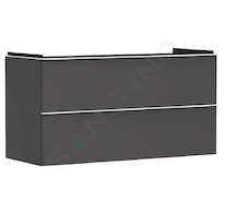 Hansgrohe Xelu Q - Umyvadlová skříňka, 63x118x50 cm, 2 zásuvky, matná šedá/matná bílá 54036700