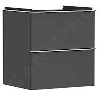 Hansgrohe Xelu Q - Umyvadlová skříňka, 63x58x50 cm, 2 zásuvky, matná šedá/chrom 54024000