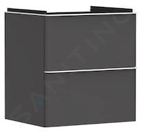 Hansgrohe Xelu Q - Umyvadlová skříňka, 63x58x50 cm, 2 zásuvky, matná šedá/matná bílá 54024700