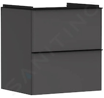 Hansgrohe Xelu Q - Umyvadlová skříňka, 63x58x50 cm, 2 zásuvky, matná šedá/matná černá 54024670