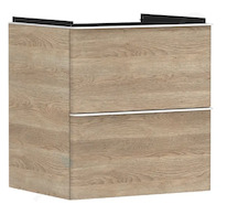 Hansgrohe Xelu Q - Umyvadlová skříňka, 63x58x50 cm, 2 zásuvky, přírodní dub/matná bílá 54025700