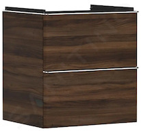 Hansgrohe Xelu Q - Umyvadlová skříňka, 63x58x50 cm, 2 zásuvky, tmavý ořech/chrom 54026000