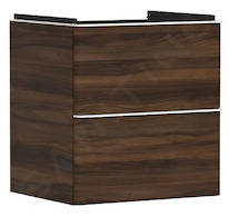 Hansgrohe Xelu Q - Umyvadlová skříňka, 63x58x50 cm, 2 zásuvky, tmavý ořech/matná bílá 54026700
