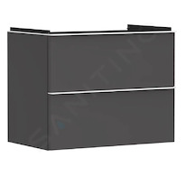 Hansgrohe Xelu Q - Umyvadlová skříňka, 63x78x50 cm, 2 zásuvky, matná šedá/matná bílá 54028700
