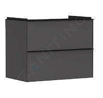 Hansgrohe Xelu Q - Umyvadlová skříňka, 63x78x50 cm, 2 zásuvky, matná šedá/matná černá 54028670