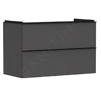 Hansgrohe Xelu Q - Umyvadlová skříňka, 63x98x50 cm, 2 zásuvky, matná šedá/matná černá 54032670