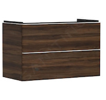 Hansgrohe Xelu Q - Umyvadlová skříňka, 63x98x50 cm, 2 zásuvky, tmavý ořech/matná bílá 54034700
