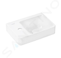 Hansgrohe Xelu Q - Umývátko 36x25 cm, bez přepadu, otvor pro baterii vlevo, SmartClean, bílá 61085450