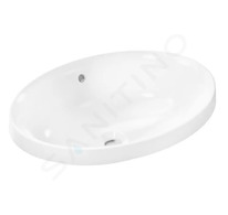 Hansgrohe Xuniva D - Umyvadlo, 55x40 cm, s přepadem, bez otvoru pro baterii, bílá 60156450