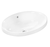 Hansgrohe Xuniva D - Umyvadlo, 55x40 cm, s přepadem, bez otvoru pro baterii, SmartClean, bílá 61058450
