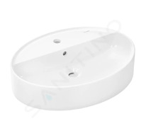 Hansgrohe Xuniva D - Umyvadlo na desku, 60x45 cm, s přepadem, otvor pro baterii, bílá 60170450