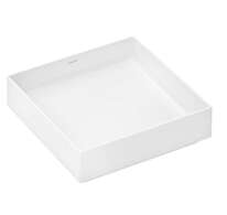 Hansgrohe Xuniva Evo E - Umyvadlo na desku, 40x40 cm, bez přepadu, bez otvoru pro baterii, HygieneEffect, SmartClean, bílá 63007