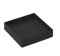 Hansgrohe Xuniva Evo E - Umyvadlo na desku, 40x40 cm, bez přepadu, bez otvoru pro baterii, matná černá 60324670