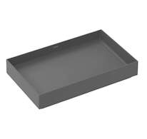 Hansgrohe Xuniva Evo E - Umyvadlo na desku, 65x40 cm, bez přepadu, bez otvoru pro baterii, matná šedá 60326760