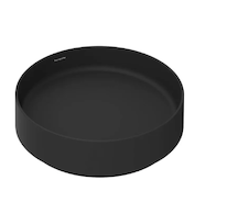 Hansgrohe Xuniva Evo S - Umyvadlo na desku, průměr 40 cm, bez přepadu, bez otvoru pro baterii, matná černá 60323670