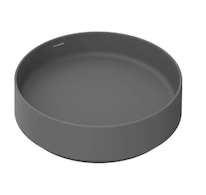 Hansgrohe Xuniva Evo S - Umyvadlo na desku, průměr 40 cm, bez přepadu, bez otvoru pro baterii, matná šedá 60323760