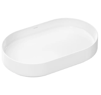 Hansgrohe Xuniva Evo U - Umyvadlo na desku, 65x40 cm, bez přepadu, bez otvoru pro baterii, HygieneEffect, SmartClean, bílá 63009