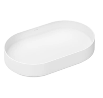 Hansgrohe Xuniva Evo U - Umyvadlo na desku, 65x40 cm, bez přepadu, bez otvoru pro baterii, matná bílá 60325700
