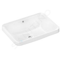 Hansgrohe Xuniva Q - Umyvadlo, 55x40 cm, s přepadem, bez otvoru pro baterii, bílá 60158450
