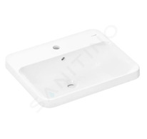 Hansgrohe Xuniva Q - Umyvadlo, 55x45 cm, s přepadem, otvor pro baterii, SmartClean, bílá 61068450