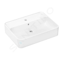 Hansgrohe Xuniva Q - Umyvadlo na desku, 60x45 cm, s přepadem, otvor pro baterii, SmartClean, bílá 61082450