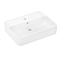 Hansgrohe Xuniva Q - Umyvadlo na desku, 60x45 cm, s přepadem, otvor pro baterii, SmartClean, bílá 61082450