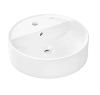 Hansgrohe Xuniva S - Umývátko na desku, průměr 45 cm, s přepadem, otvor pro baterii, bílá 60169450