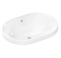 Hansgrohe Xuniva U - Umyvadlo, 55x40 cm, s přepadem, bez otvoru pro baterii, bílá 60157450