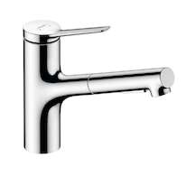 Hansgrohe Zesis M33 - Dřezová baterie 150, s výsuvnou sprškou, sBox lite, chrom 74803000