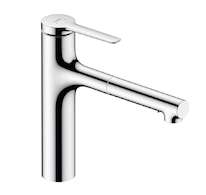 Hansgrohe Zesis M33 - Dřezová baterie 160, s výsuvnou sprškou, sBox lite, chrom 74804000