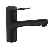 Hansgrohe Zesis M33 - Dřezová baterie s výsuvnou sprškou, sBox, matná černá 74821670