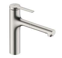 Hansgrohe Zesis M33 - Dřezová baterie s výsuvnou sprškou, vzhled nerezu 74822800