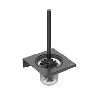 Ideal Standard ALU+ - WC štětka nástěnná s držákem, matné sklo/hedvábná černá BD593XG