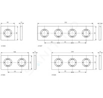 Ideal Standard Archimodule - Krycí 2-otvorová rozeta 100 x 183 mm, chrom A963725AA