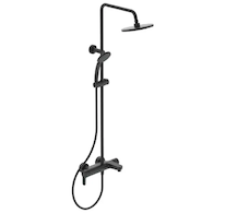 Ideal Standard Cerafine O - Sprchový set s vanovou baterií, průměr 20 cm, 1 proud, černá BC525XG