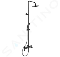 Ideal Standard Cerafine O - Sprchový set s vanovou baterií, průměr 20 cm, 1 proud, černá BC749XG