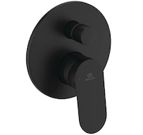 Ideal Standard Ceralife O - Baterie pod omítku, pro 2 spotřebiče, s tělesem, hedvábná černá BE023XG