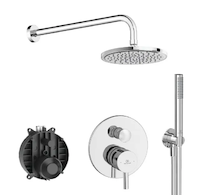 Ideal Standard CeraLine - Sprchový set s baterií pod omítku, s tělesem, průměr 20 cm, chrom BD192AA