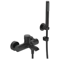 Ideal Standard CeraLine - Vanová nástěnná baterie s příslušenstvím, černá BC270XG