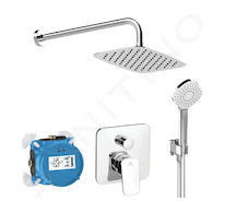 Ideal Standard CeraPlan - Sprchový set s baterií pod omítku, s tělesem, 3 proudy, 30x20 cm, chrom BD195AA
