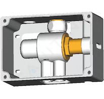 Ideal Standard CeraPlus - Termostatický připojovací box pro směšování teploty (univerzální použitelný se všemi sensorovými bater