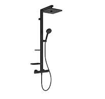 Ideal Standard Ceratherm ALU+ - Sprchový set s termostatem, 26x26 cm, 2 proudy, hedvábná černá BE210XG