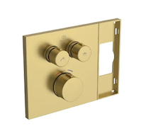 Ideal Standard Ceratherm Navigo Solos - Termostatická baterie pod omítku, pro 2 spotřebiče, kartáčované zlato A7894A2