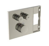 Ideal Standard Ceratherm Navigo Solos - Termostatická baterie pod omítku, pro 2 spotřebiče, Silver Storm A7894GN