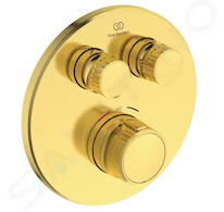 Ideal Standard CeraTherm Navigo - Termostatická sprchová baterie pod omítku pro 2 spotřebiče, Brushed Gold A7296A2