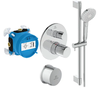 Ideal Standard CeraTherm - Sprchový set s termostatem pod omítku, s tělesem, 3 proudy, chrom A7598AA