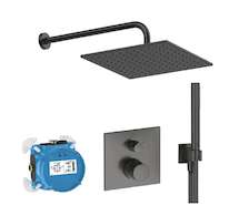 Ideal Standard CeraTherm - Sprchový set s termostatem pod omítku, s tělesem, 30x30 cm, Magnetic Grey A7572A5