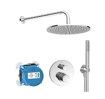Ideal Standard CeraTherm - Sprchový set s termostatem pod omítku, s tělesem, průměr 30 cm, chrom A7573AA